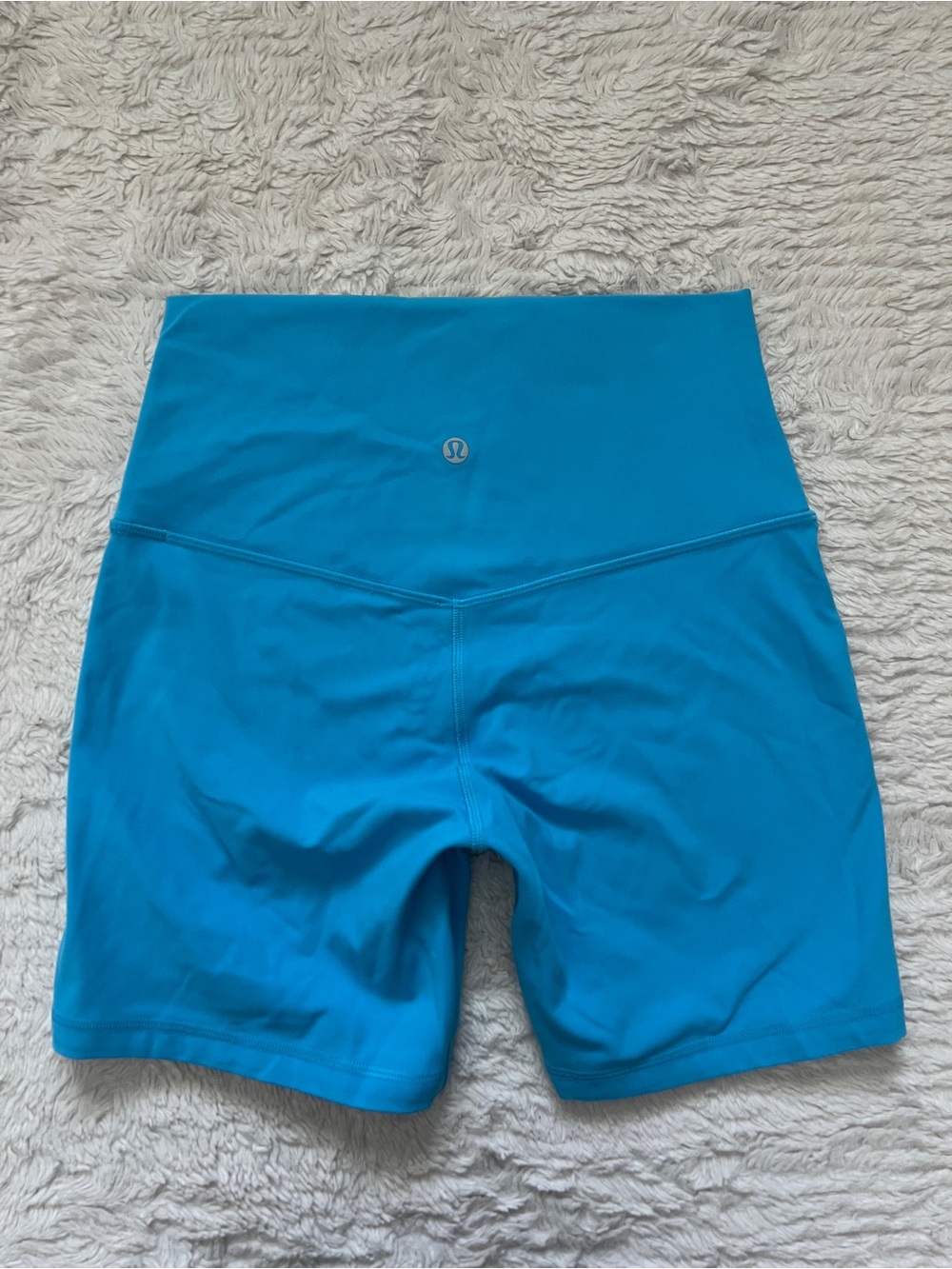 Lululemon Align High-Rise Short 6" Bright Cyan Blue Size 6 LW7CK4S